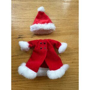 Barbie Kelly Doll Red & White Christmas Outfit Jacket With Hat & Faux Fur Trim